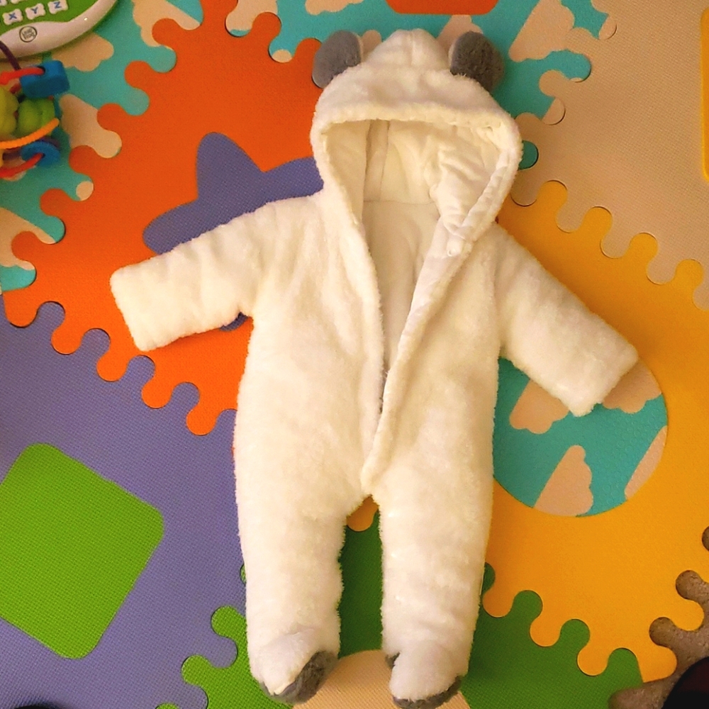 Infant fuzzy winter suit